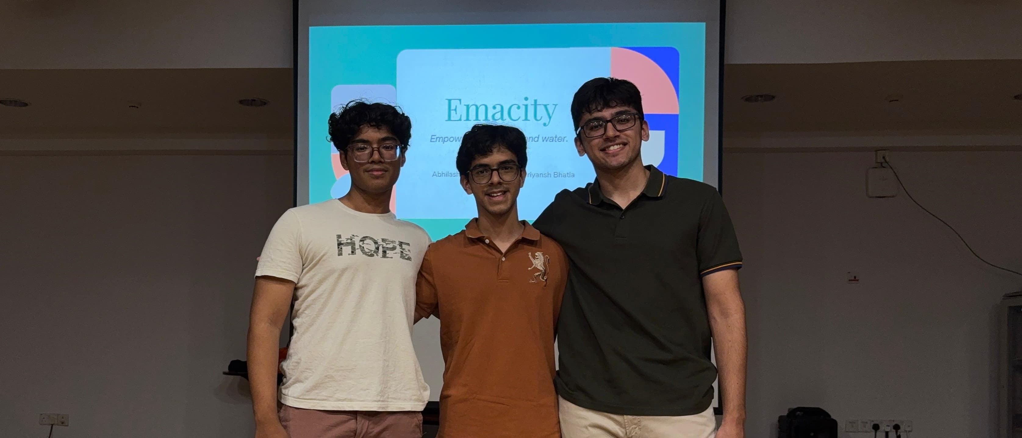 Our team working in the field